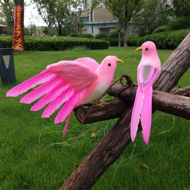 

Милая реальная жизнь птица Модель Пена и перо розовый фотоподарок около 22 см xf2861