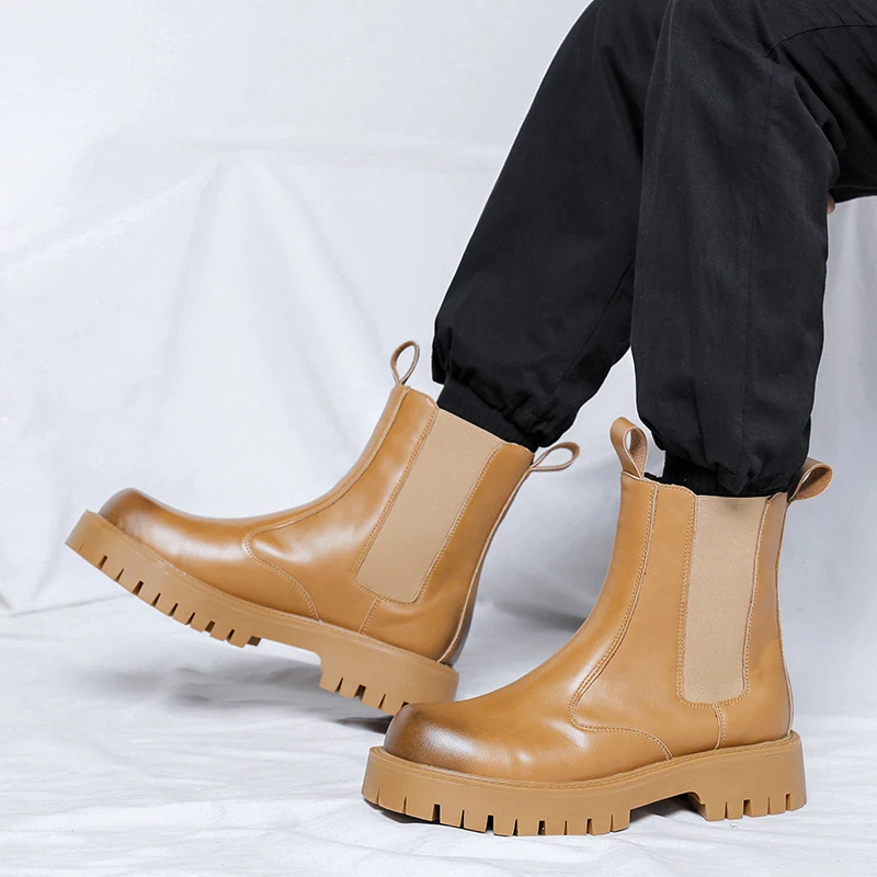 Italian Brand High Quality Chelsea Men's Boots Mid Tube Leather Boots Men Thick Sole Designer Boots Formal Luxury Business Boots
Italian Brand High Quality Chelsea Men's Boots Mid Tube Leather Boots Men Thick Sole Designer Boots Formal Luxury Business Boots