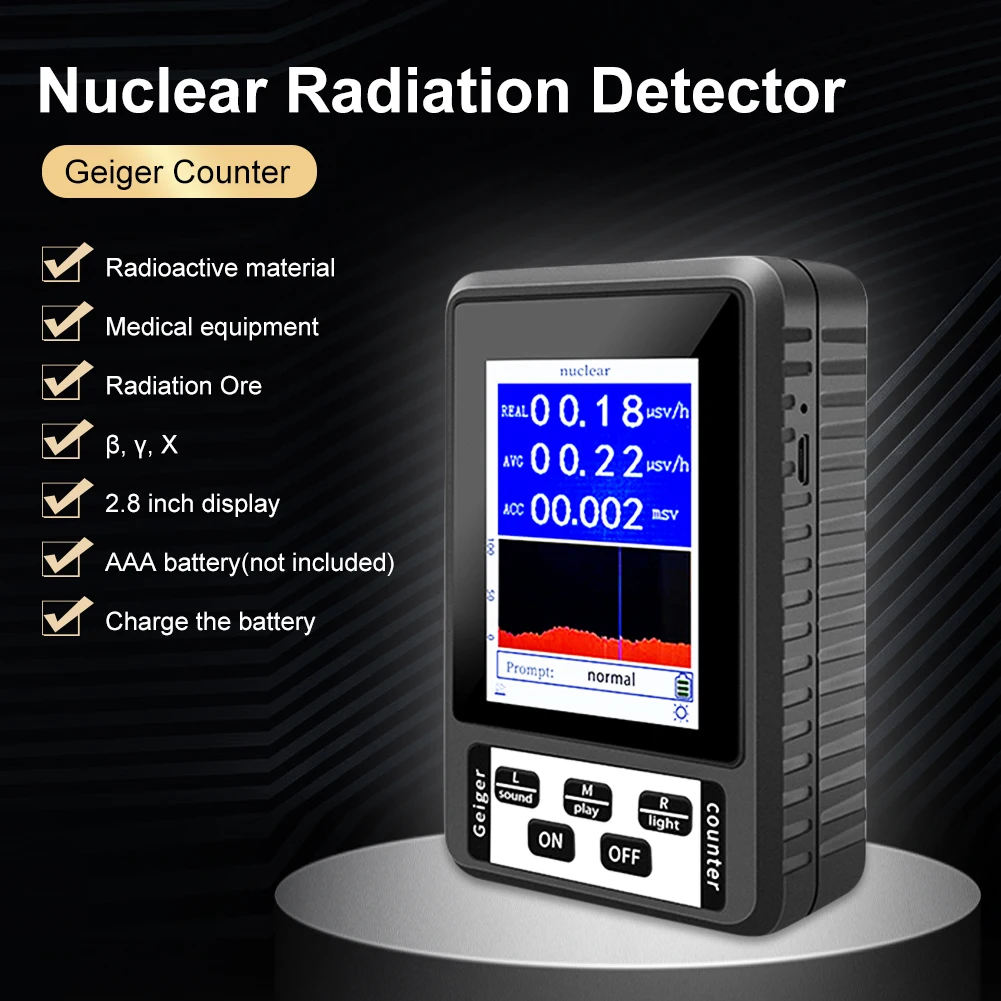 Portable Mini Nuclear Radiation Detector Professional Geiger Counter Beta Gamma X-rays Detecting Tool Radioactivity Detector
Portable Mini Nuclear Radiation Detector Professional Geiger Counter Beta Gamma X-rays Detecting Tool Radioactivity Detector