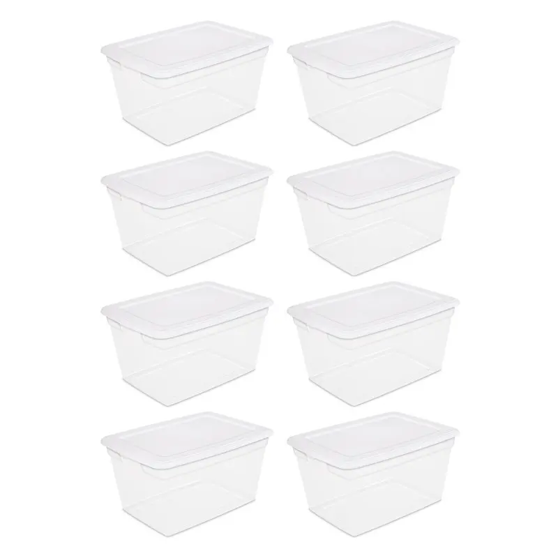 58 Qt Storage Box Clear Base White Lid Set of 8 Car Trunk Organizer Folding Storage Box For Sedan SUV MPV
58 Qt Storage Box Clear Base White Lid Set of 8 Car Trunk Organizer Folding Storage Box For Sedan SUV MPV