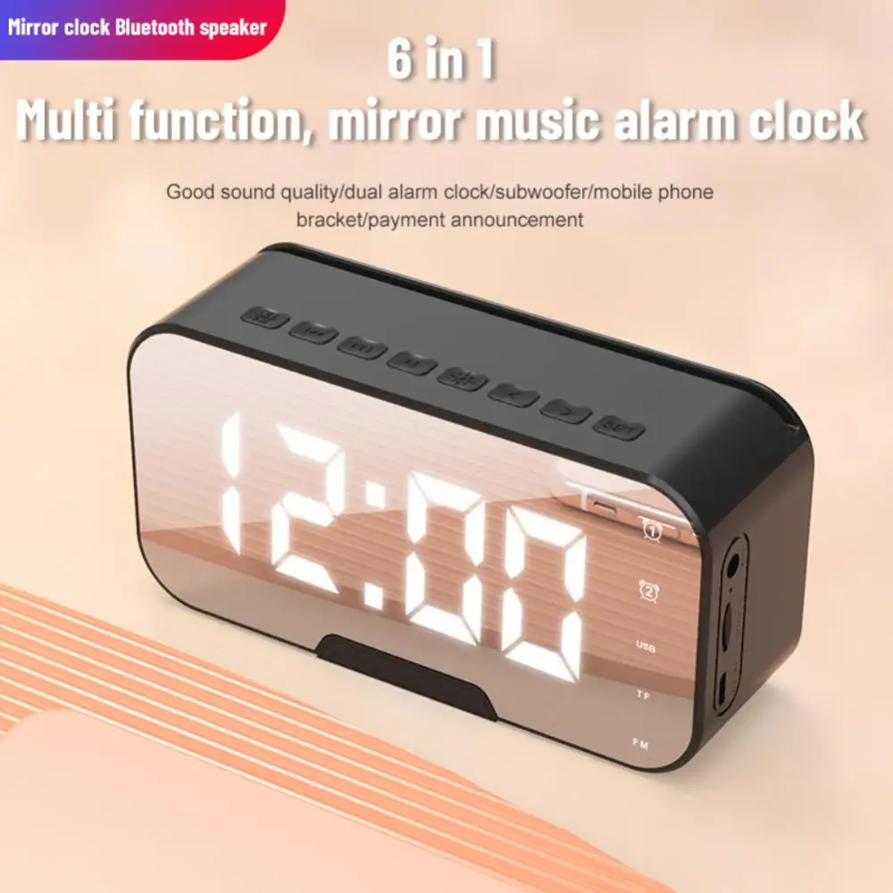 2 in1 Wireless Bluetooth Speaker FM Radio Dual Alarm Clock Sound Settings LED Screen Display Brightness Adjustments Speaker
2 in1 Wireless Bluetooth Speaker FM Radio Dual Alarm Clock Sound Settings LED Screen Display Brightness Adjustments Speaker