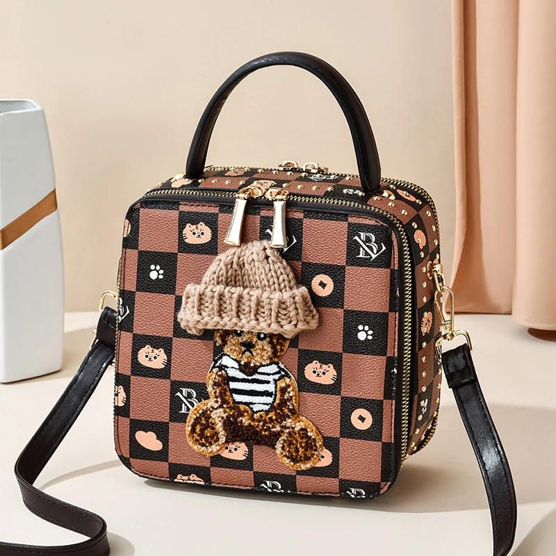 High Quality PU Leather Women Small Handbags Fashion Designer Printing Grid Shoulder Bags Elegant Female Cross Body Bags
High Quality PU Leather Women Small Handbags Fashion Designer Printing Grid Shoulder Bags Elegant Female Cross Body Bags
