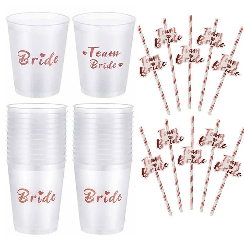 Team Bride Tribe Cups Bridal Shower Bachelorette Party Plastic Drinking Cup Rose Gold Hen Party Accessories Wedding Decoration
Team Bride Tribe Cups Bridal Shower Bachelorette Party Plastic Drinking Cup Rose Gold Hen Party Accessories Wedding Decoration