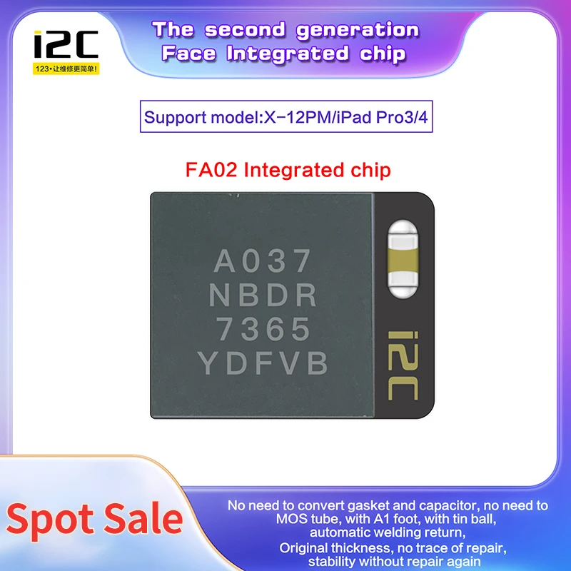 Встроенная точечная матрица I2C, IC чип A037 для iPhone X-12 Pro Max iPAD Pro 3 4, восстановление идентификатора лица, поддержка программатора i6S
Встроенная точечная матрица I2C, IC чип A037 для iPhone X-12 Pro Max iPAD Pro 3 4, восстановление идентификатора лица, поддержка программатора i6S
