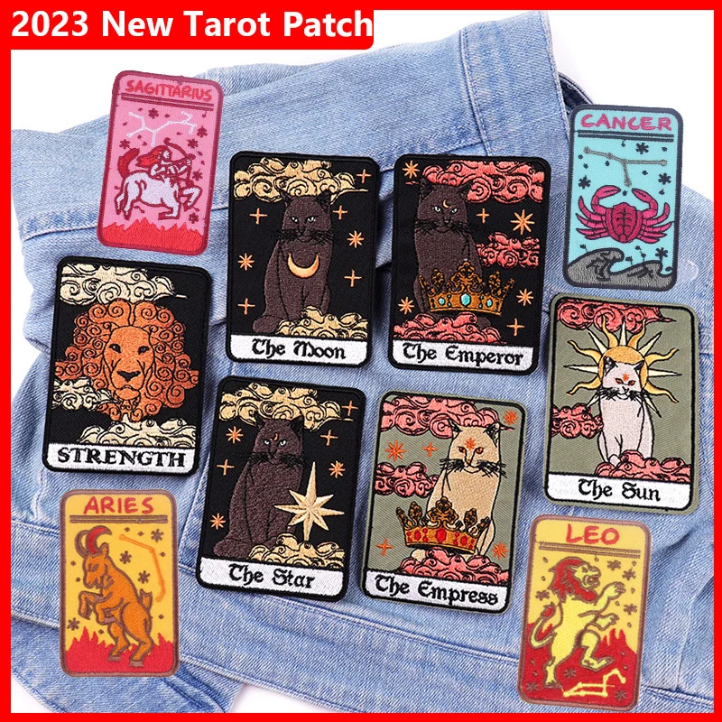 New Tarot Embroidery Patch 12 Constellations Patch Iron On Patches For Clothing thermoadhesive Patches On Clothes Jackets DIY
New Tarot Embroidery Patch 12 Constellations Patch Iron On Patches For Clothing thermoadhesive Patches On Clothes Jackets DIY