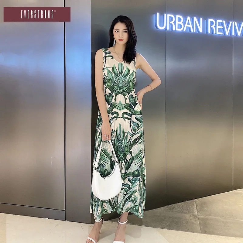 Женское плиссированное платье миаке, Длинная зеленая юбка с V-образным вырезом и принтом, свободное платье на бретелях с высокой талией на л...
Женское плиссированное платье миаке, Длинная зеленая юбка с V-образным вырезом и принтом, свободное платье на бретелях с высокой талией на л...