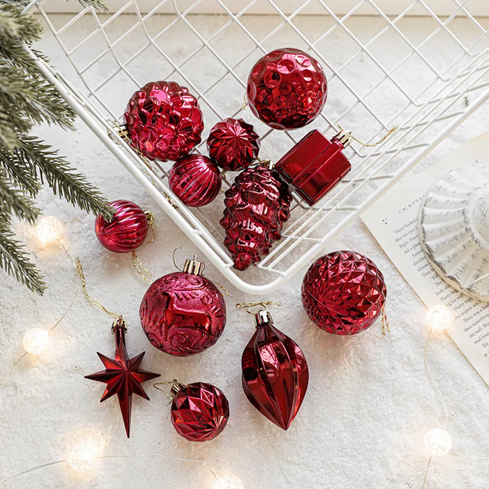 Праздничные дисплеи елочные украшения 10*12*12 см 12 шт. в комплекте коробка с