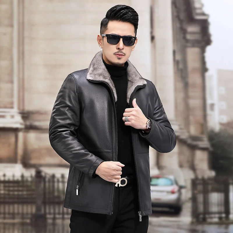 100% genuine leather real Leather coat for men 2024, mink men top layer of goat skin whole tank warm
100% genuine leather real Leather coat for men 2024, mink men top layer of goat skin whole tank warm