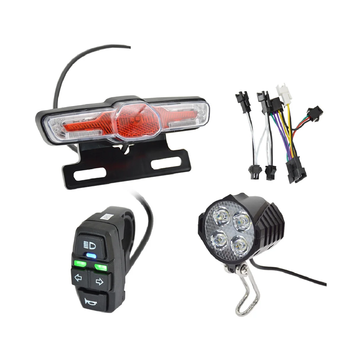 E-Bike Headlight Tail Light Sets Electric Bicycle 24V-48V Light Group Horn Tail Light Brake Light Turn Signal Set
E-Bike Headlight Tail Light Sets Electric Bicycle 24V-48V Light Group Horn Tail Light Brake Light Turn Signal Set