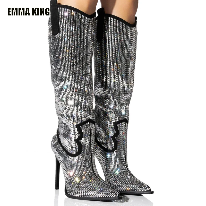 2023 Blingbling Elegant Woman Crystal Decoration Boots Spike High Heel Knee High Long Boots Female Party/stage Shoes 44
2023 Blingbling Elegant Woman Crystal Decoration Boots Spike High Heel Knee High Long Boots Female Party/stage Shoes 44