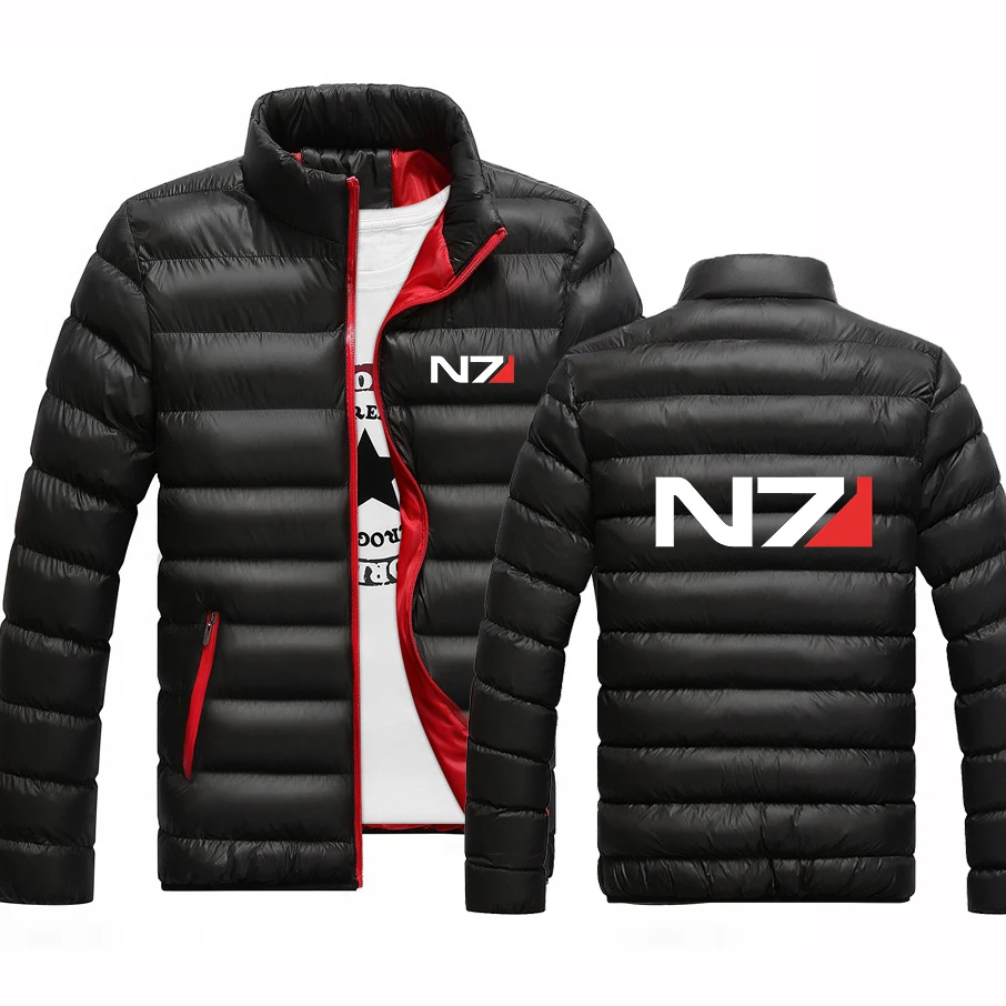 

2022 Mass Effect N7 Mens Winter Long Sleeve Baseball Zipper Windbreaker Handsome Lining Cotton Jacket Comfortable Top