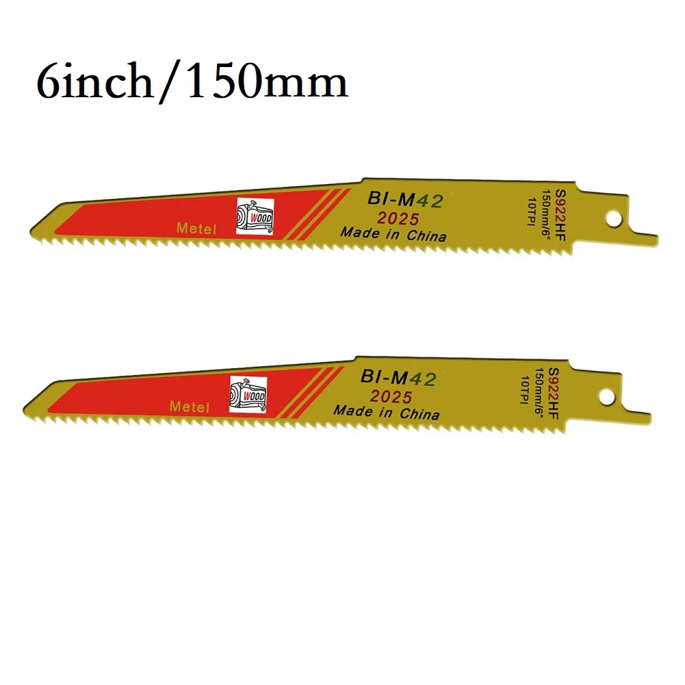 2pcs S922HF Reciprocating Saw Blades 150mm 6"inch Jig Saw Blade 10TPI Bi-metal Saw Blade For Metal Plastics Wood Cutting Tool
2pcs S922HF Reciprocating Saw Blades 150mm 6"inch Jig Saw Blade 10TPI Bi-metal Saw Blade For Metal Plastics Wood Cutting Tool