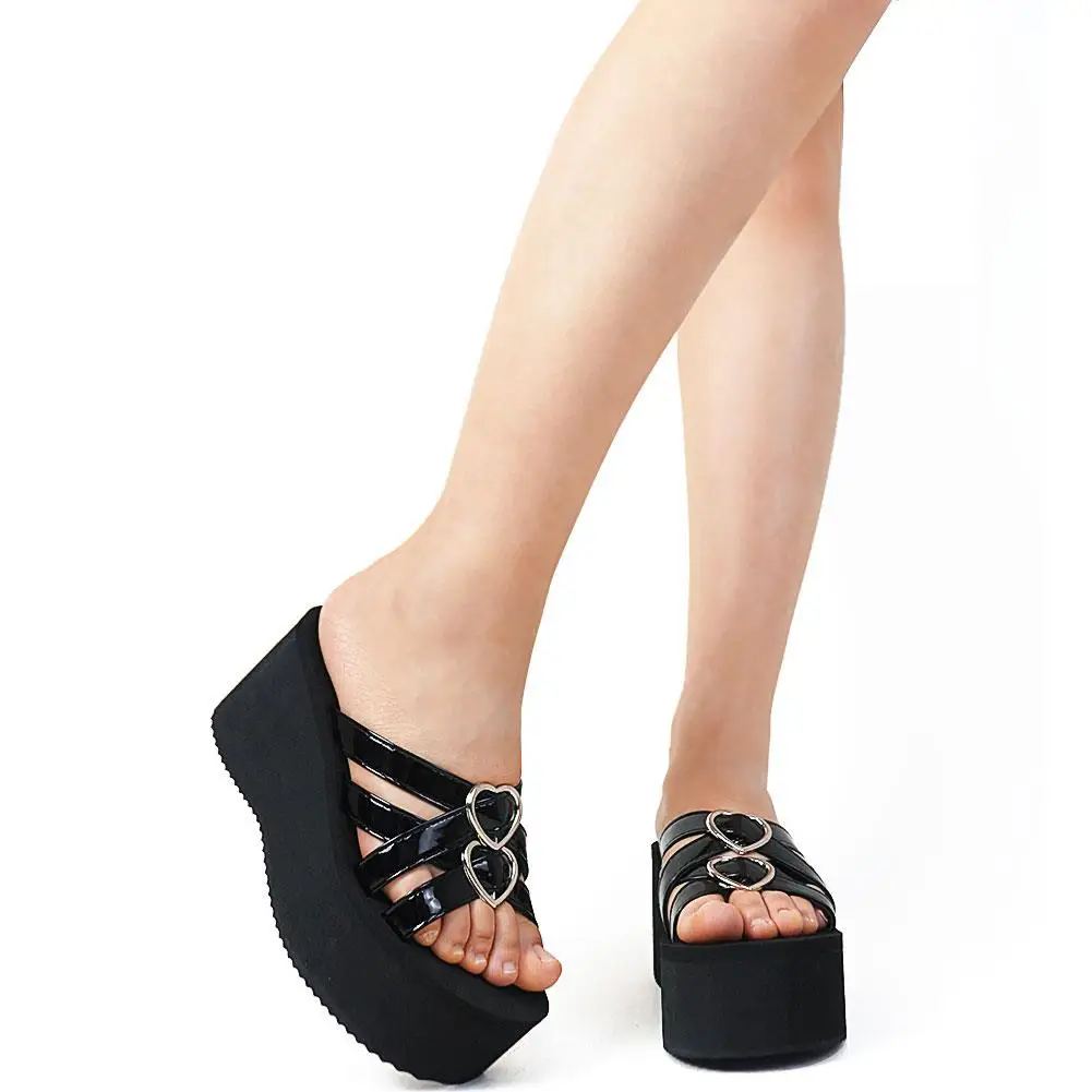 DORATASIA New Ladies Platform Summer Slides Fashion Heart Wedges High Heels women's Slippers Casual Beach Sandals Shoes Woman
DORATASIA New Ladies Platform Summer Slides Fashion Heart Wedges High Heels women's Slippers Casual Beach Sandals Shoes Woman