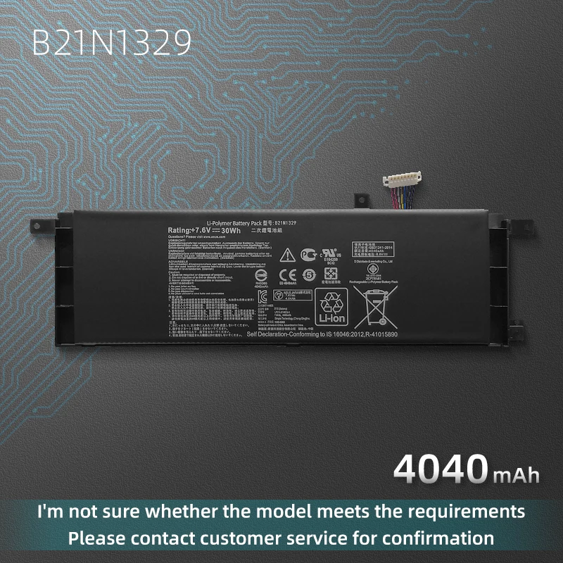 RZBX Laptop Battery B21N1329 For ASUS D553M F453 F453MA F553M P553 P553MA X453 X453MA X553 X553M X553B X553MA X403M X503M F553MA
RZBX Laptop Battery B21N1329 For ASUS D553M F453 F453MA F553M P553 P553MA X453 X453MA X553 X553M X553B X553MA X403M X503M F553MA