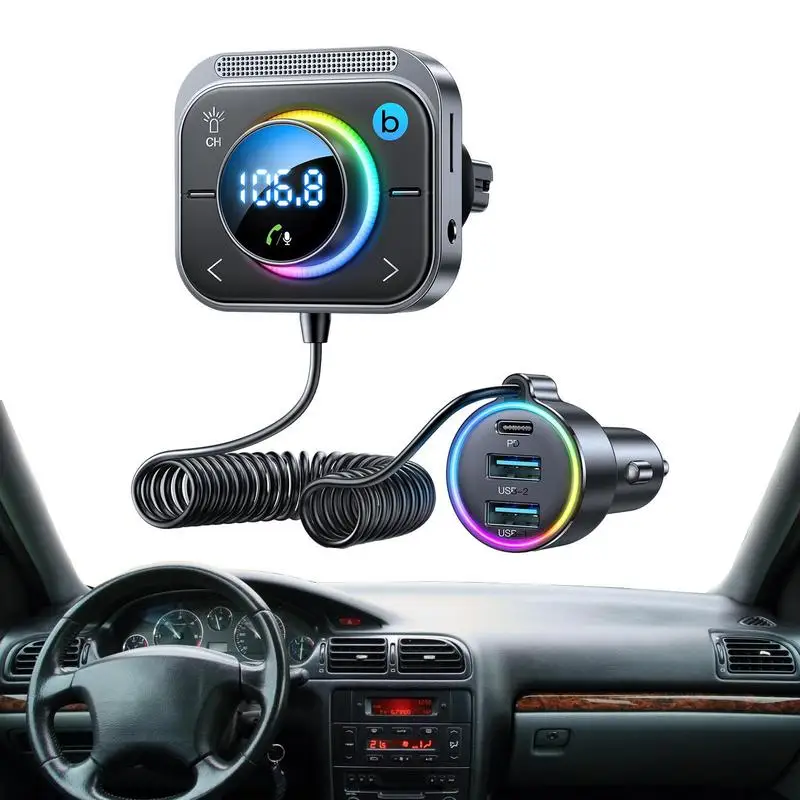 Car FM Transmitter Radio Modulator 3 Ports Fast Charger Wireless Receiver MP3 Player Music Stereo Adapter Car Accessories
Car FM Transmitter Radio Modulator 3 Ports Fast Charger Wireless Receiver MP3 Player Music Stereo Adapter Car Accessories