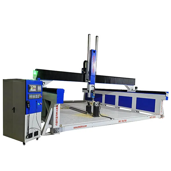 

4 axis cnc router engraver machine for big wood mold milling making with rotary for 3d engraving