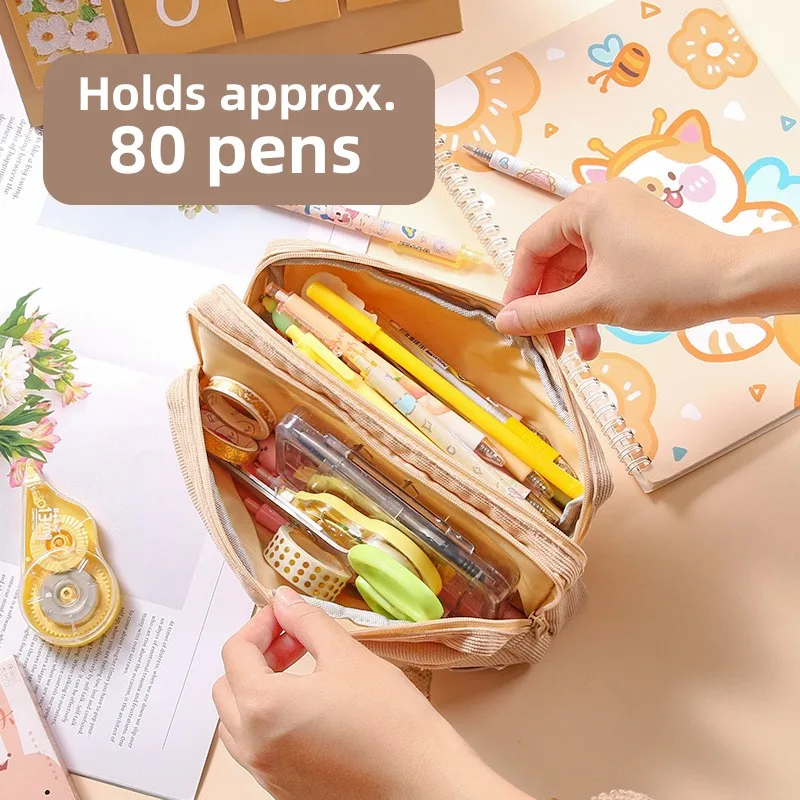 Kawaii Large Capacity Pencil Case Cartoon Double Side Corduroy Pen Bag Storage Pouch School Stationery Travel Cosmetic Organizer
Kawaii Large Capacity Pencil Case Cartoon Double Side Corduroy Pen Bag Storage Pouch School Stationery Travel Cosmetic Organizer
