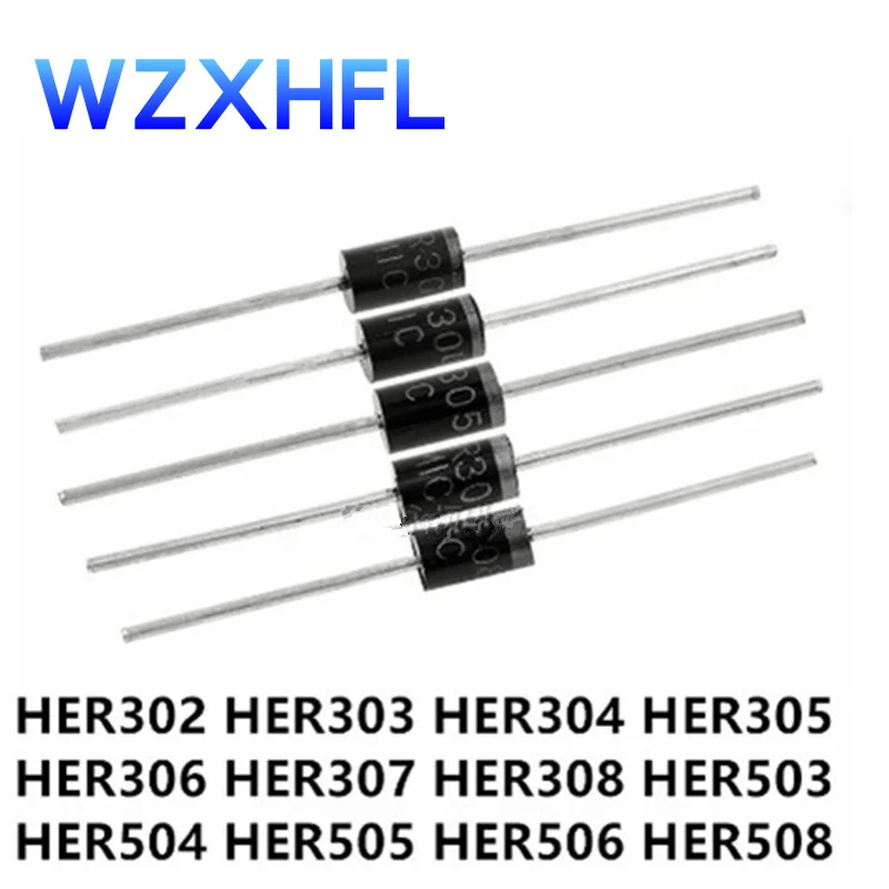 20pcs/lot HER302 HER303 HER304 HER305 HER306 HER307 HER308 HER503 HER504 HER505 HER506 HER507 HER508 Super fast recovery diode
20pcs/lot HER302 HER303 HER304 HER305 HER306 HER307 HER308 HER503 HER504 HER505 HER506 HER507 HER508 Super fast recovery diode