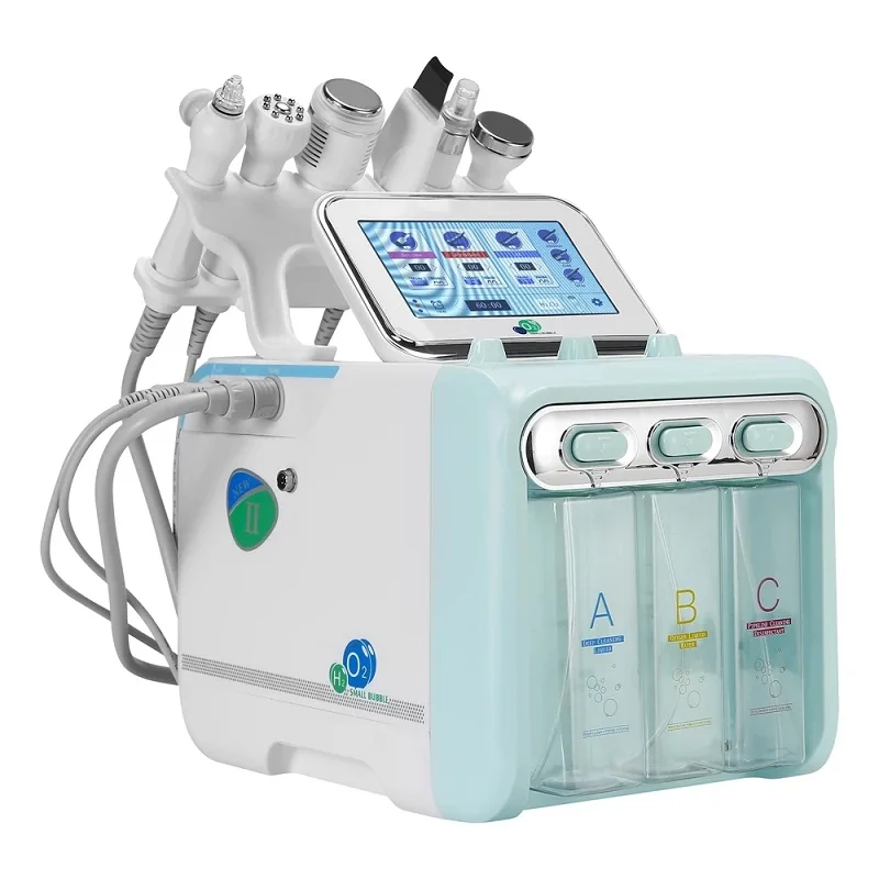 New 6 in 1 Hydrogen Oxygen Small Bubble RF Beauty Machine Facial Massager Water Aqua Peeling Skincare Tool Beauty Instrument Spa
New 6 in 1 Hydrogen Oxygen Small Bubble RF Beauty Machine Facial Massager Water Aqua Peeling Skincare Tool Beauty Instrument Spa
