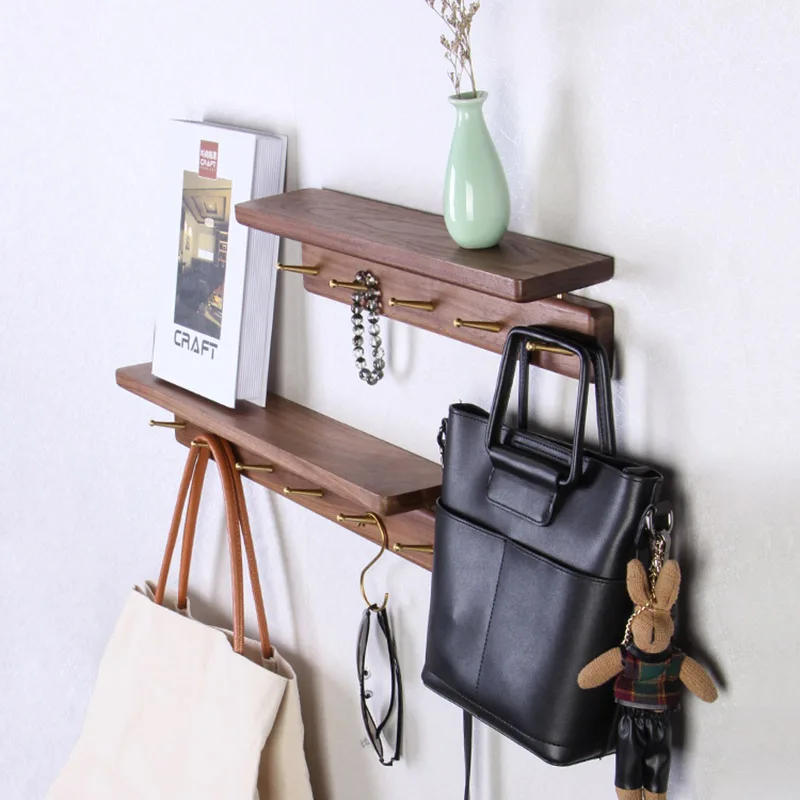 

Clothe Wall Coat Rack Wood Dressing Room System Wooden Coat Wall Shelf Storag Decorative Organizer Perchero Pared Furniture