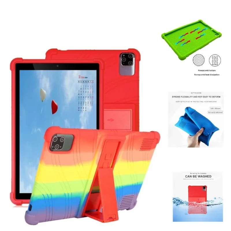 

Чехол для 10,1-дюймового планшета Android 10,1, удобный для детей мягкий силиконовый Регулируемый Чехол-подставка для 10-дюймового планшетного ПК