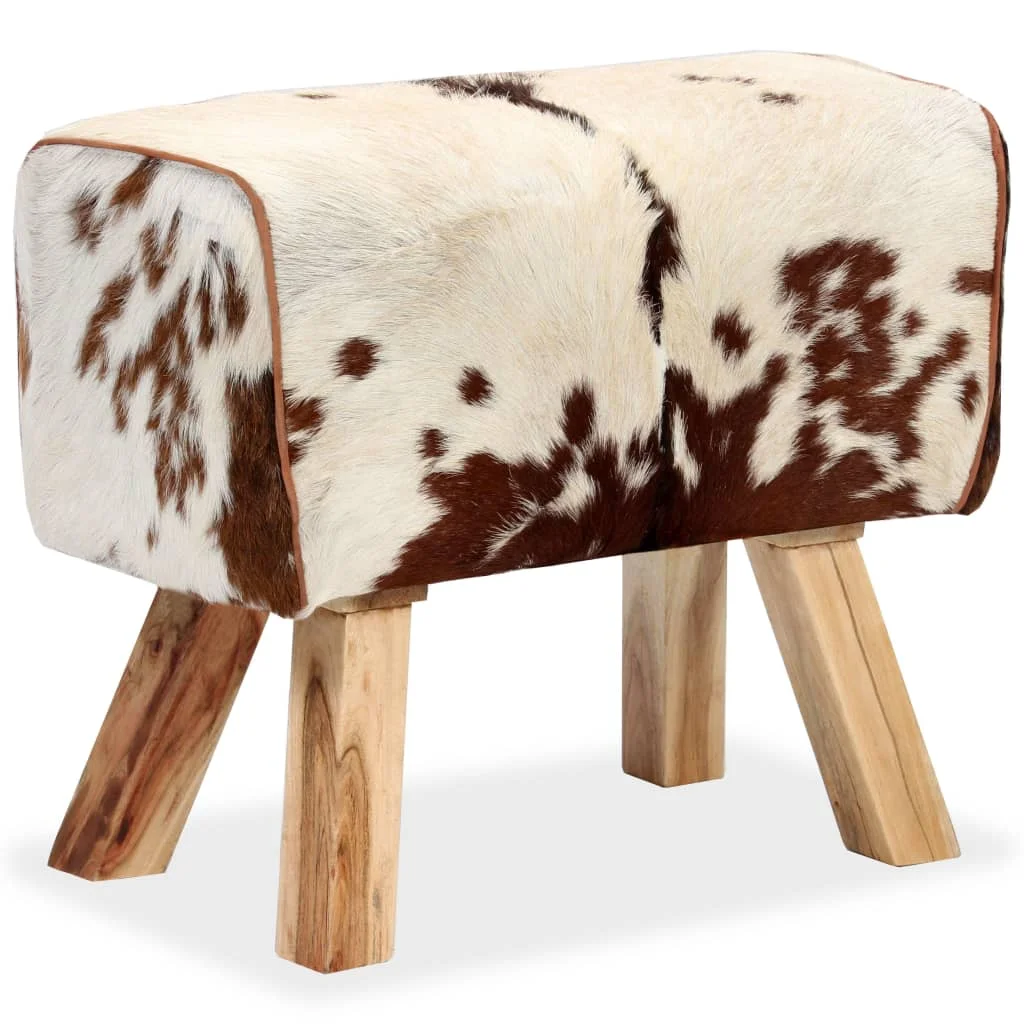 Sleek and Sturdy Stool Upholstered in Genuine Goatskin Leather 60x30x50cm For Home Hallway Dining Room Wooden Legs Retro Style
Sleek and Sturdy Stool Upholstered in Genuine Goatskin Leather 60x30x50cm For Home Hallway Dining Room Wooden Legs Retro Style