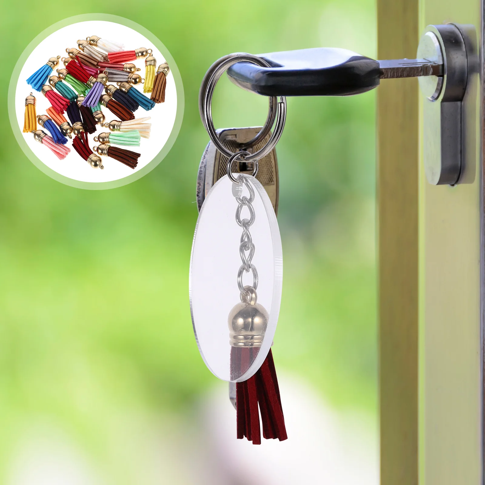 

Keychain Rings Crafts Blank Keychains Acrylic Blanks Making Supplies Decorate Sublimation Kit Vinyl