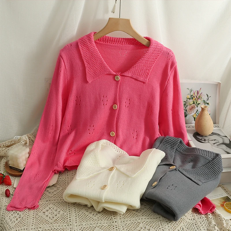 Autumn Casual Femme Cardigans Casual Single Breasted Long Sleeve Turn-down Collar Women Sweater Thin Almighty Cardigan For Woman
Autumn Casual Femme Cardigans Casual Single Breasted Long Sleeve Turn-down Collar Women Sweater Thin Almighty Cardigan For Woman