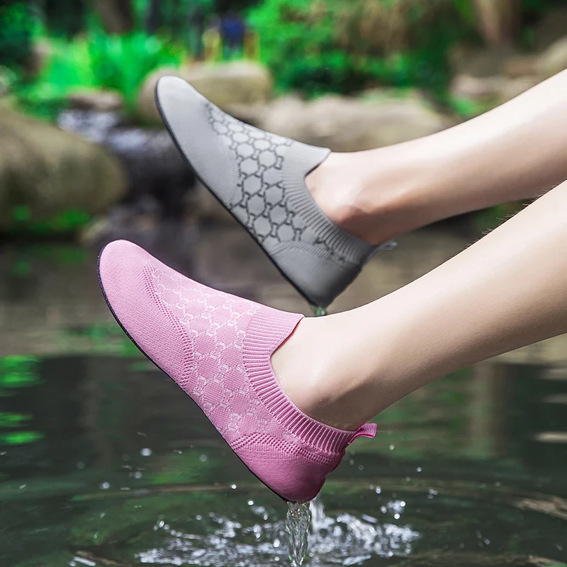 Новинка Flyknit Женская внутренняя специальная обувь для йоги улицы мужская пляжная