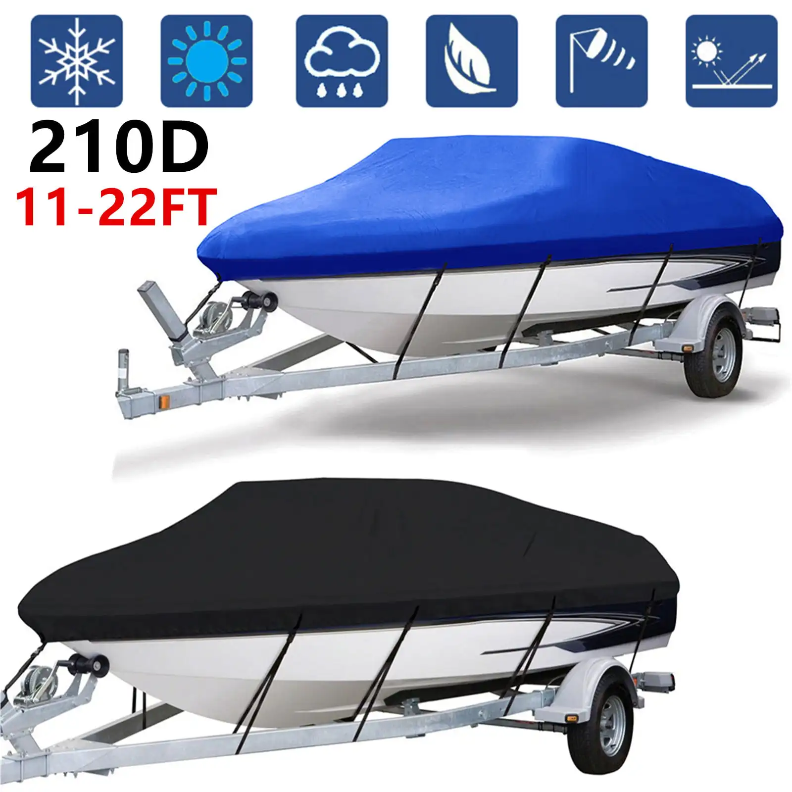 Boat Cover Heavy Duty Trailerable Waterproof Boat Covers Fits V-Hull, TRI-Hull, Pro-Style, Fishing Boat, Runabout, Bass Boat 11-
Boat Cover Heavy Duty Trailerable Waterproof Boat Covers Fits V-Hull, TRI-Hull, Pro-Style, Fishing Boat, Runabout, Bass Boat 11-