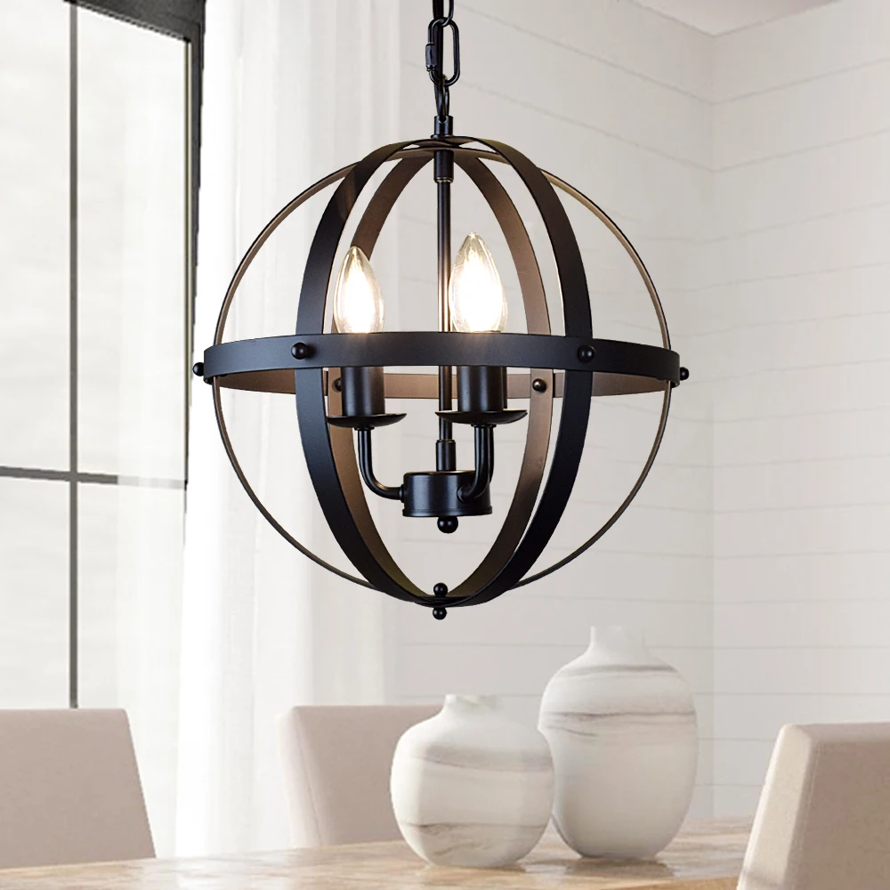 Depuley Black Globe Vintage Pendant Hanging Lightor Kitchen, Dining Room, Living Room, Hallway, Bedroom, Entryway,E12 Base B
Depuley Black Globe Vintage Pendant Hanging Lightor Kitchen, Dining Room, Living Room, Hallway, Bedroom, Entryway,E12 Base B