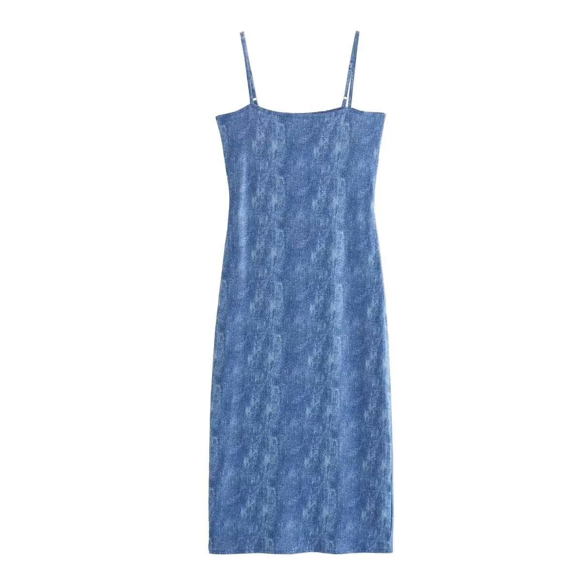 Denim Blue Print Dress Women Chic Lady Elegant Knitted Midi Dresses High Stretch Female Clothing 2023 Summer New
Denim Blue Print Dress Women Chic Lady Elegant Knitted Midi Dresses High Stretch Female Clothing 2023 Summer New