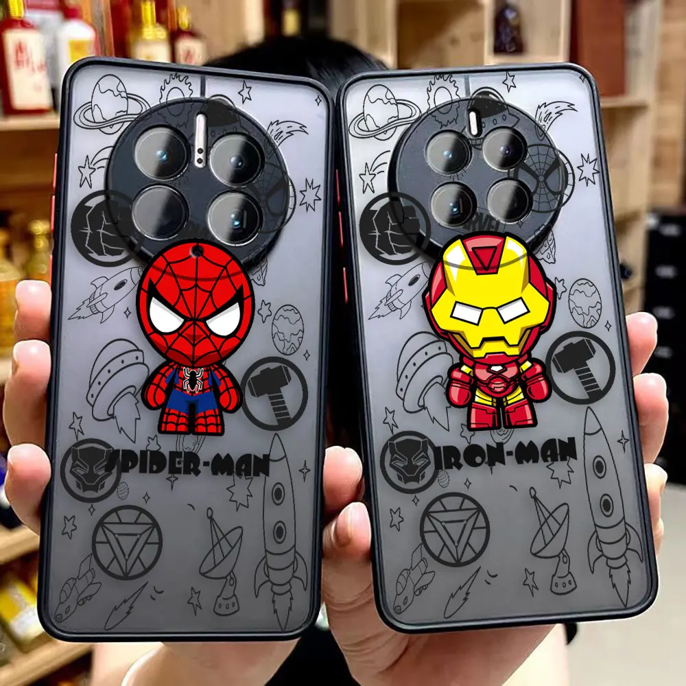 

Matte Case for Huawei P60 P50 P40 P30 P20 MATE 40 30 20 PRO PLUS Y7P Y9 Case Funda Coque Capa Shell Marvel Avengers Heroes Space