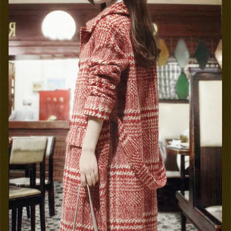 Autumn 2022 Winter Women Turn Down Collar Single Breasted Sashes Plaid Wool Female Loose Fashion Comfortable Tweed Coat
Autumn 2022 Winter Women Turn Down Collar Single Breasted Sashes Plaid Wool Female Loose Fashion Comfortable Tweed Coat
