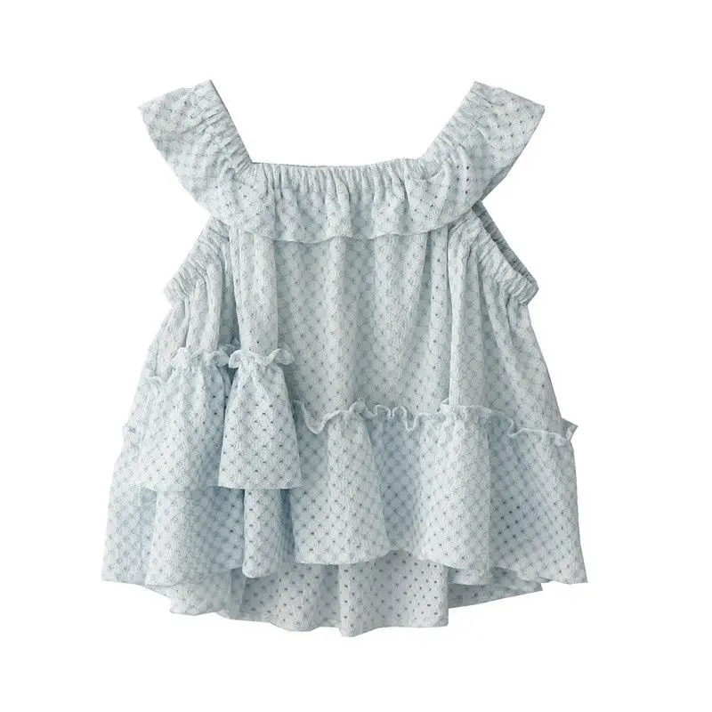 Sweet Cropped Tops Women Y2k Clothing Chic ot Ruffles Tanks Fashion Summer Camis Loose Korean Top 2023 Ropa Mujer
Sweet Cropped Tops Women Y2k Clothing Chic ot Ruffles Tanks Fashion Summer Camis Loose Korean Top 2023 Ropa Mujer