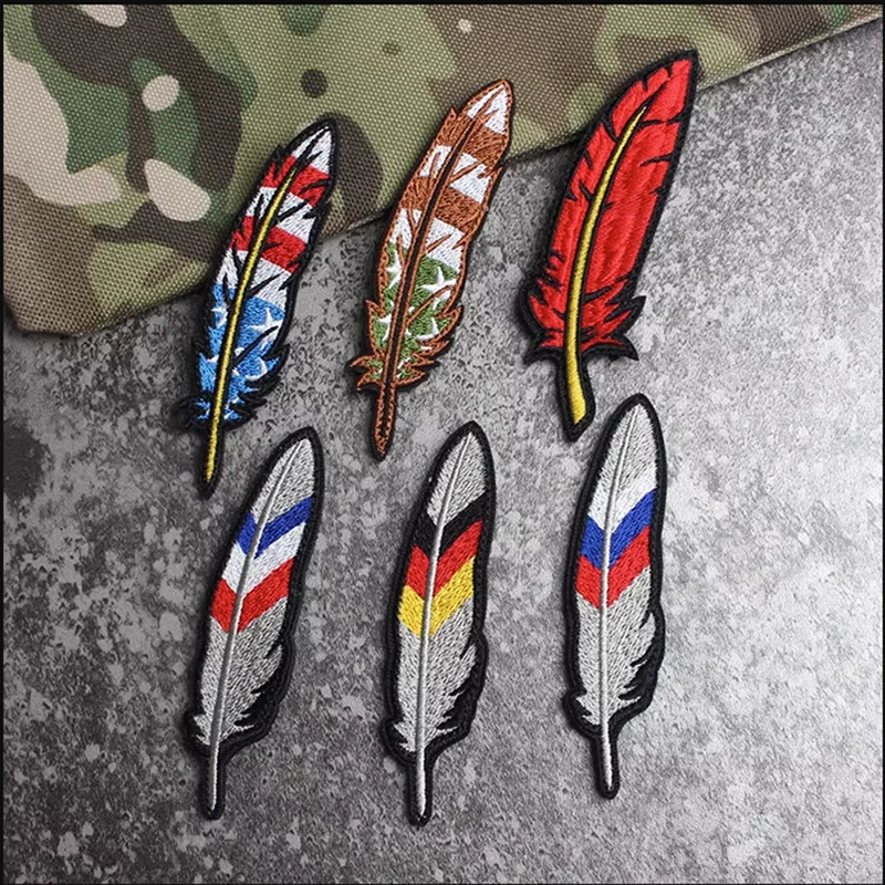 Exquisite Feather Embroidery Hook and Loop Patch Badges, Badges, Backpacks, Flags, Armbands, Hats and Shoes Decoration
Exquisite Feather Embroidery Hook and Loop Patch Badges, Badges, Backpacks, Flags, Armbands, Hats and Shoes Decoration