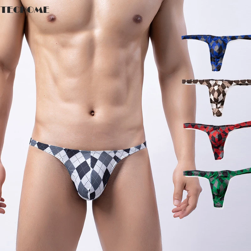 2022 Men's Thongs Plaid Ice Silk Thread Men's Underwear Seamless Men's Breathable G-string Gay Sexy Underwear Hombre Panties
2022 Men's Thongs Plaid Ice Silk Thread Men's Underwear Seamless Men's Breathable G-string Gay Sexy Underwear Hombre Panties