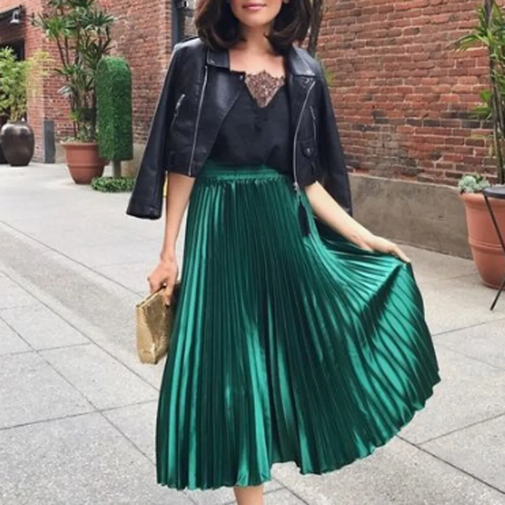 Solid Color Pleated Skirt High Waist Stretch Skirt Fashion Maxi Beach Dress Office Ladies Bottoms Summer 2022 New
Solid Color Pleated Skirt High Waist Stretch Skirt Fashion Maxi Beach Dress Office Ladies Bottoms Summer 2022 New