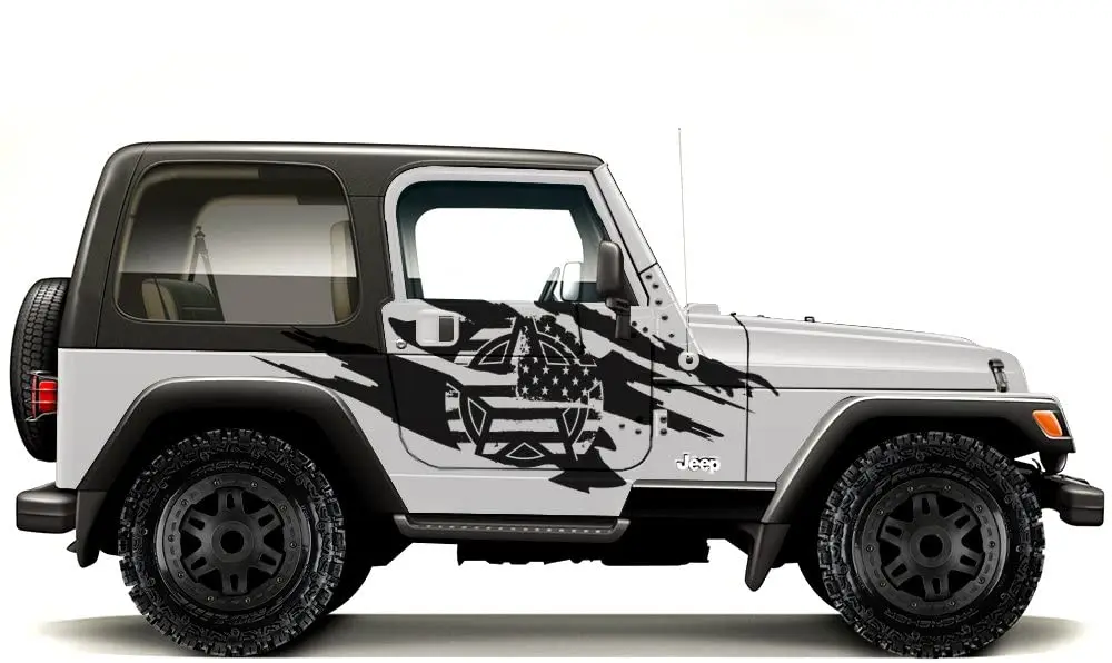 Factory Crafts Army Star Torn Side Graphics Kit 3M Vinyl Decal Wrap Compatible With Jeep Wrangler 19992006 Matte Black2PCS
Factory Crafts Army Star Torn Side Graphics Kit 3M Vinyl Decal Wrap Compatible With Jeep Wrangler 19992006 Matte Black2PCS