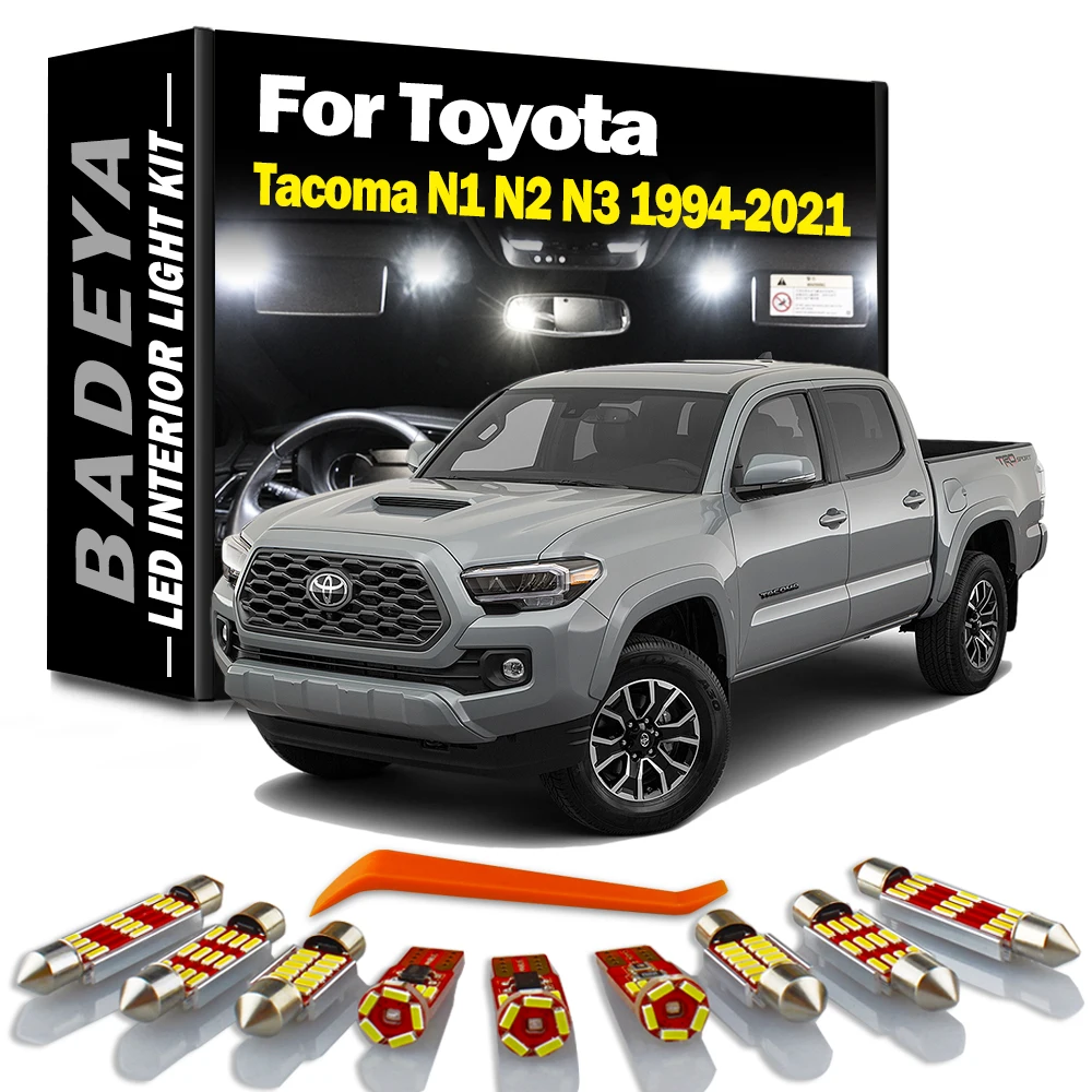 Светодиодный комплект BADEYA для внутреннего освещения для Toyota Tacoma N1 N2 N3 1994-2015 2016 2017 2018 2019 2020 2021 Автомобильные светодиодные лампы Canbus без ошибок
Светодиодный комплект BADEYA для внутреннего освещения для Toyota Tacoma N1 N2 N3 1994-2015 2016 2017 2018 2019 2020 2021 Автомобильные светодиодные лампы Canbus без ошибок