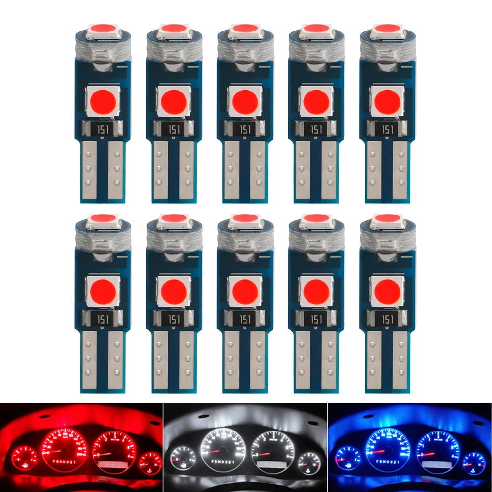 10Pcs T5 Led Bulb W3W W1.2W Led Canbus For Air conditioner button light Instrument LED Lights Dashboard Warning Indicator Button
10Pcs T5 Led Bulb W3W W1.2W Led Canbus For Air conditioner button light Instrument LED Lights Dashboard Warning Indicator Button