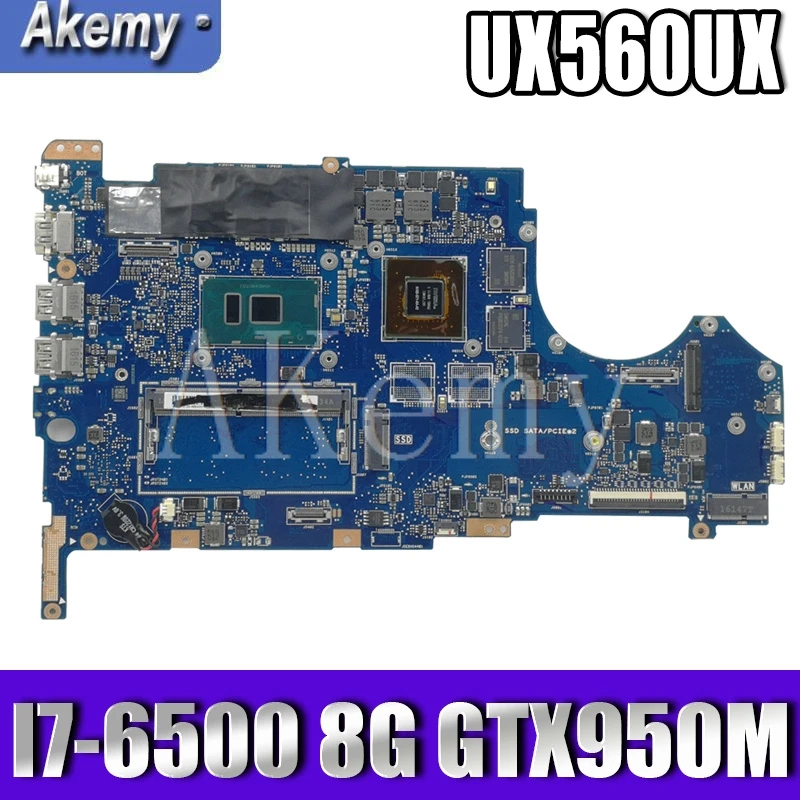 UX560UX Материнская плата Asus UX560U UX560UQK UX560UQ UX560UX Q534U Q534UX Q534UQ материнская плата для ноутбука I7-6500CPU 8G RAM GTX950M/2GB
UX560UX Материнская плата Asus UX560U UX560UQK UX560UQ UX560UX Q534U Q534UX Q534UQ материнская плата для ноутбука I7-6500CPU 8G RAM GTX950M/2GB