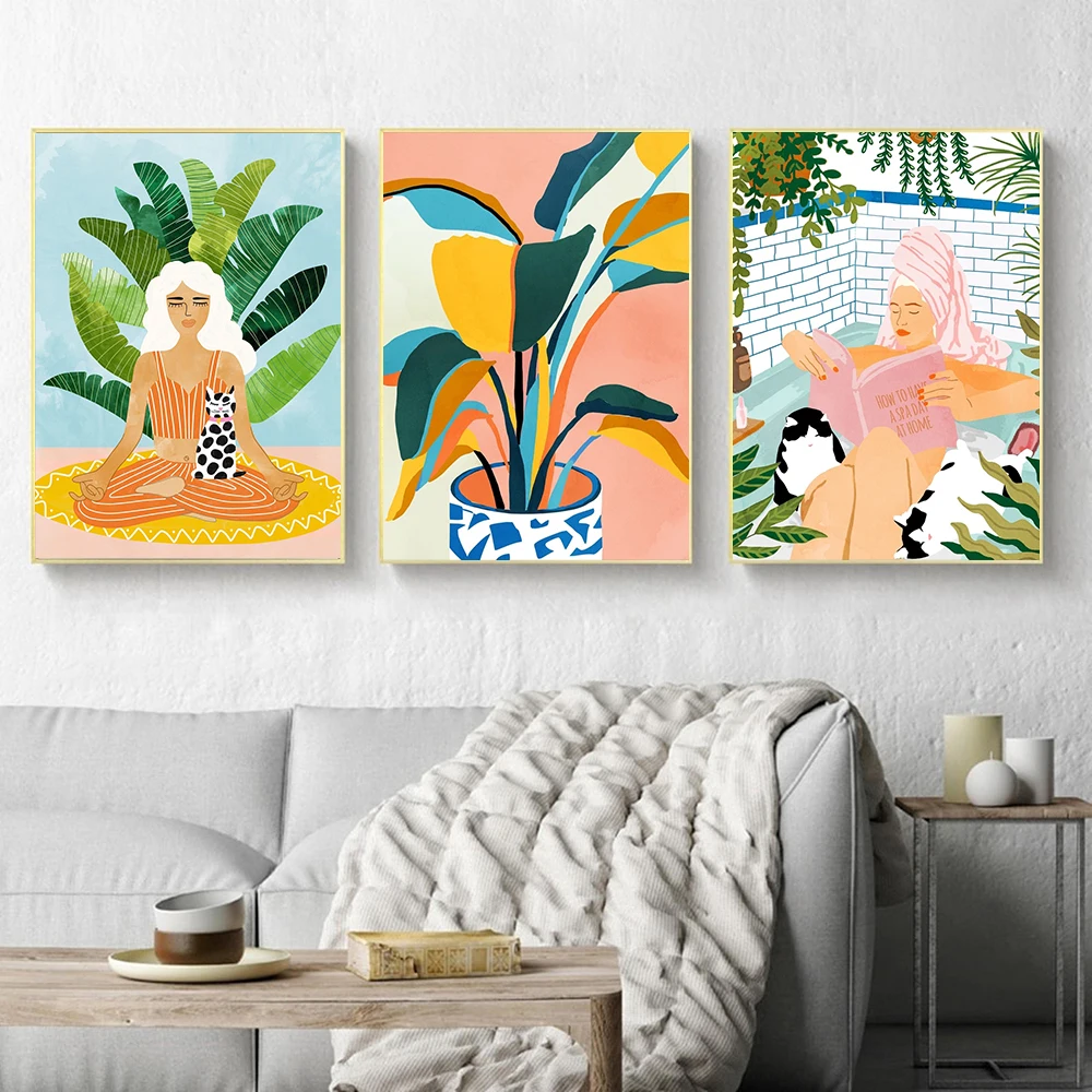Abstract African Woman Yoga Leaves Wall Art Canvas Painting Nordic Posters and Prints Wall Pictures for Living Room Home Decor
Abstract African Woman Yoga Leaves Wall Art Canvas Painting Nordic Posters and Prints Wall Pictures for Living Room Home Decor