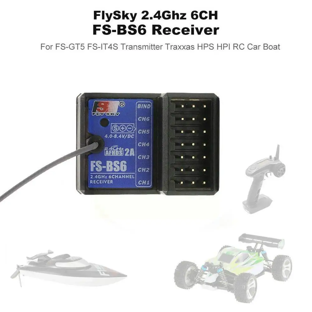 1pcs Flysky Fs-bs6 Receiver With Gyro Stabilization System For Flysky Fs-it4s/ Fs-gt5 Remote Control A9o9 
1pcs Flysky Fs-bs6 Receiver With Gyro Stabilization System For Flysky Fs-it4s/ Fs-gt5 Remote Control A9o9