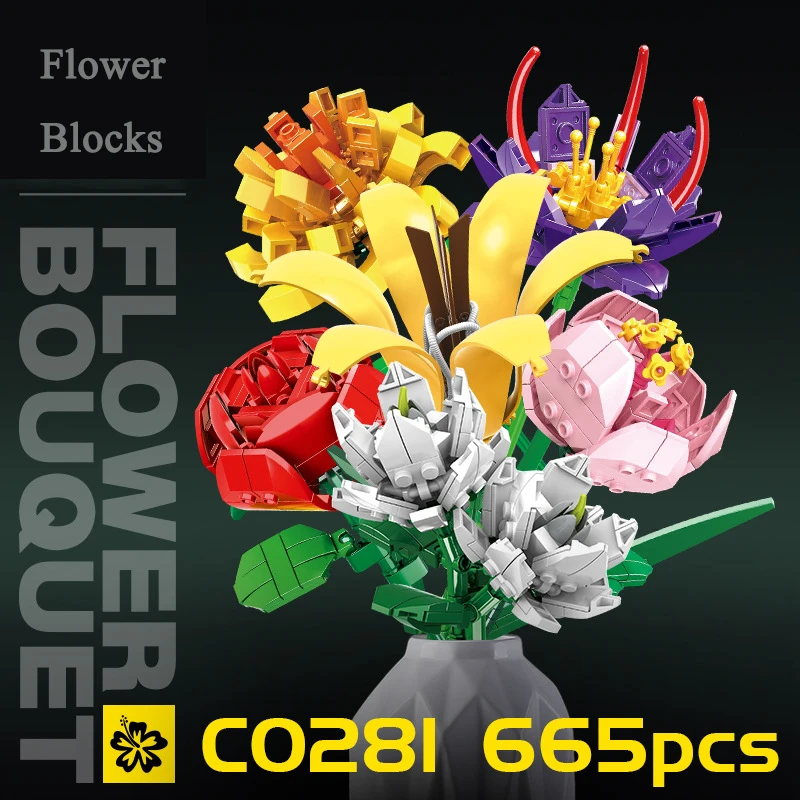 Girl Gift Bouquet Building Blocks DIY Romantic Rose Flower Bonsai Building Model Decoration Bricks Children's Toys Holiday Gifts
Girl Gift Bouquet Building Blocks DIY Romantic Rose Flower Bonsai Building Model Decoration Bricks Children's Toys Holiday Gifts