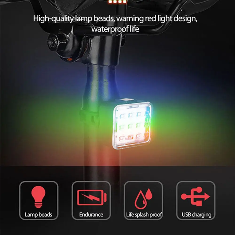 New Bicycle Taillights USB Charging Colorful Road Mountain Bike Night Warning Light Waterproof Bike Accessories
New Bicycle Taillights USB Charging Colorful Road Mountain Bike Night Warning Light Waterproof Bike Accessories