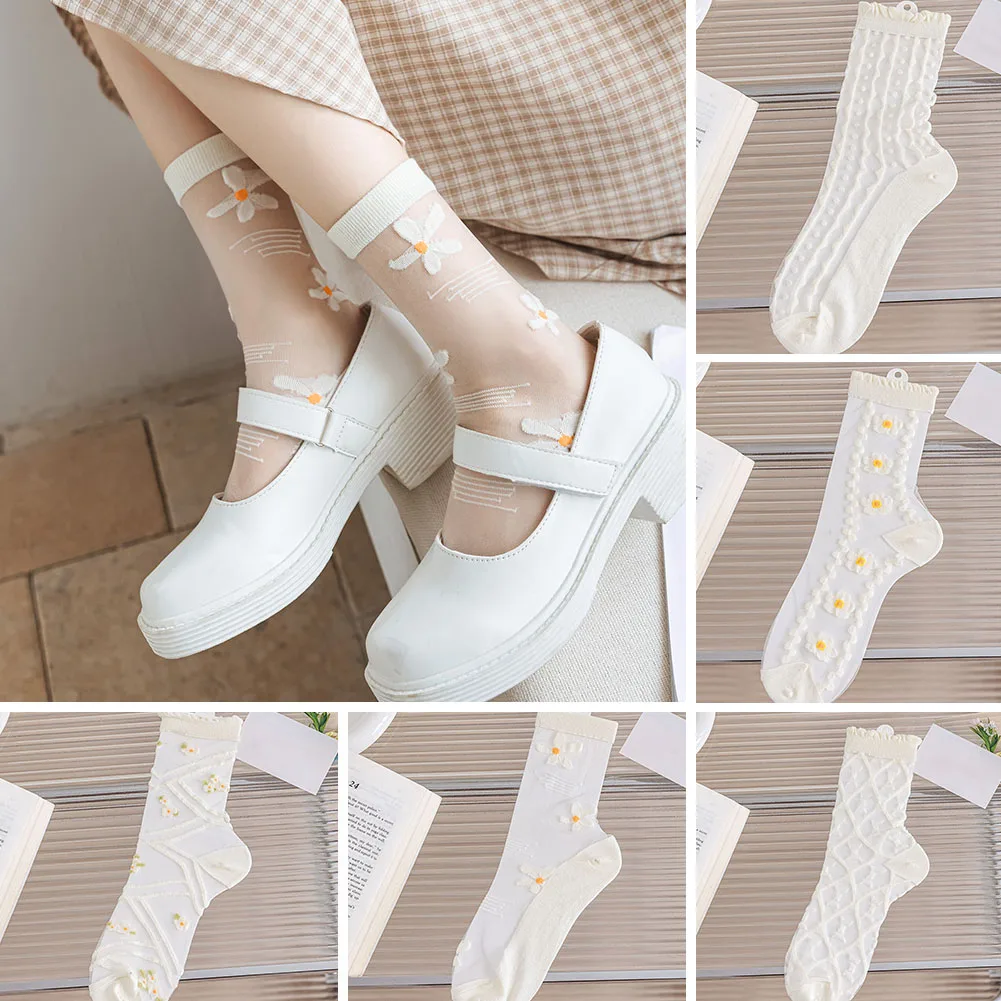Socks Women's Personality Flower Pattern Summer Thin Low Card Stockings Socks Loose Socks Glass Stockings Ruffle Socks
Socks Women's Personality Flower Pattern Summer Thin Low Card Stockings Socks Loose Socks Glass Stockings Ruffle Socks