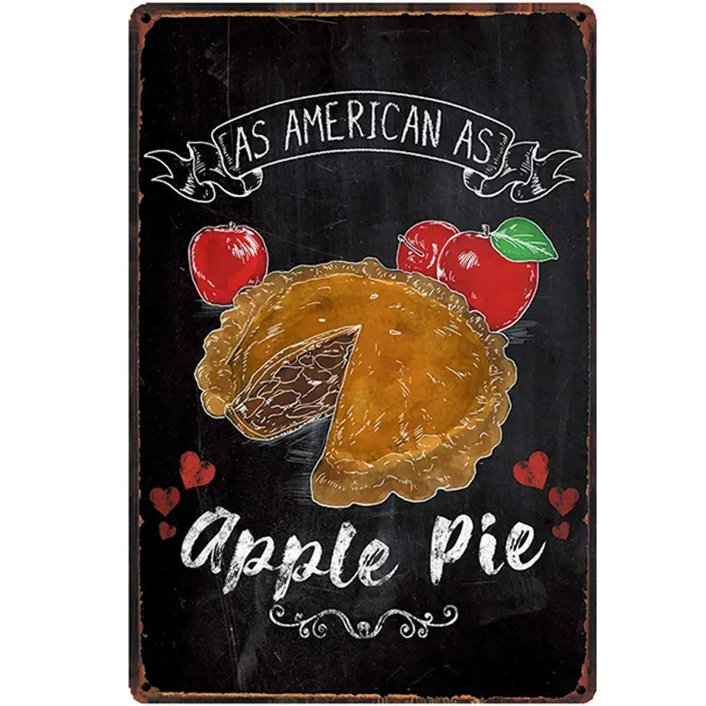 Retro Design As American As Apple Pie Tin Metal Signs Wall Art | Thick Tinplate Print Poster Wall Decoration for Kitchen
Retro Design As American As Apple Pie Tin Metal Signs Wall Art | Thick Tinplate Print Poster Wall Decoration for Kitchen