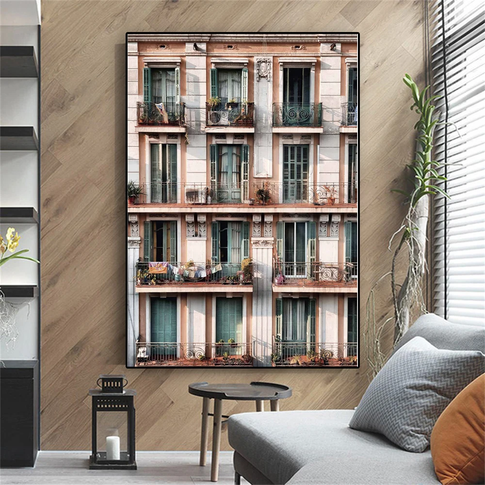 

Плакат «Дом в Барселоне», постер для путешествий, города и Испании, художественный принт, современный городской пейзаж, холст для рисования, комната для чтения, офисный Декор