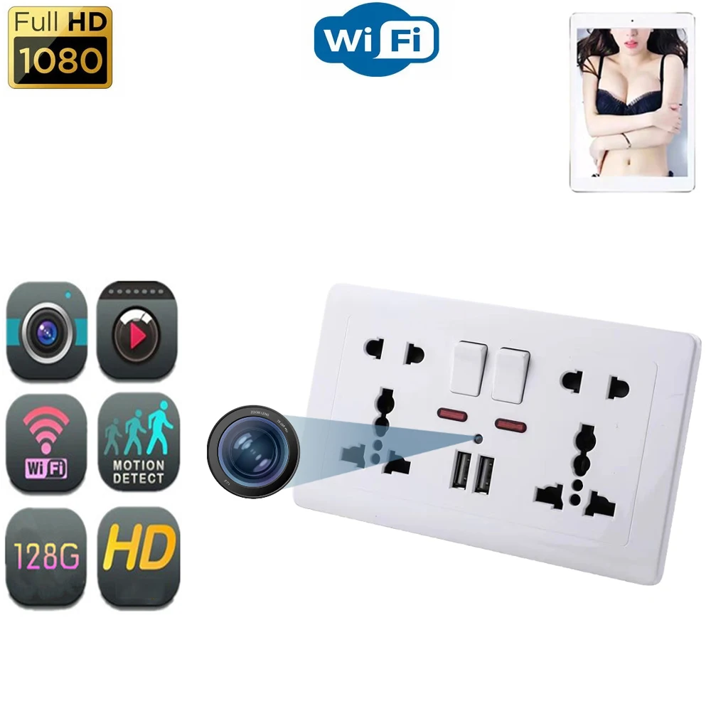 HD 1080P Dual Wall Socket Wireless IP Camera Video&Audio Recording Indoors Surveillance Electrical Outlets For US/EU/AU/UK Plug
HD 1080P Dual Wall Socket Wireless IP Camera Video&Audio Recording Indoors Surveillance Electrical Outlets For US/EU/AU/UK Plug